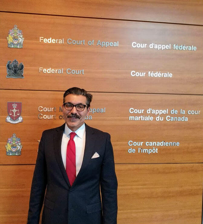 Picture of Max Chaudhary Immigration Lawyer at the Federal Court